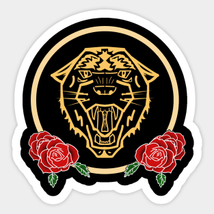 Tiger and Rose Sticker